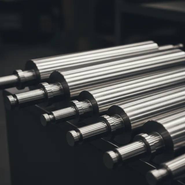 Vários cilindros industriais de tamanhos diferentes